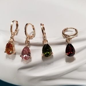 TEARDROP ZIRCON EARRINGS